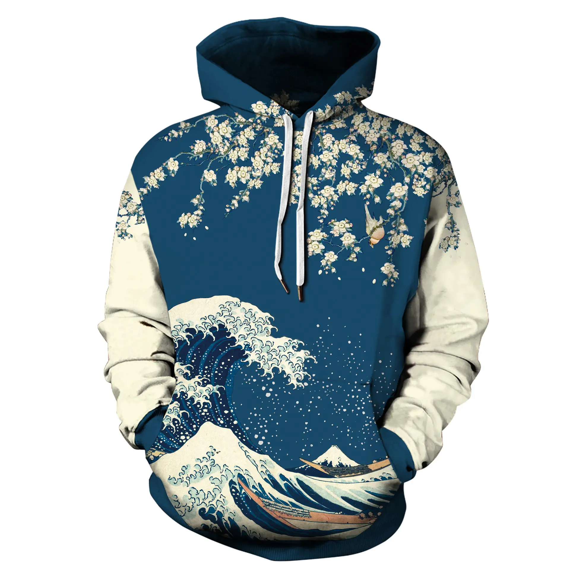 Cross-Border Hot Sale 3d Forest Digital Printed Hoodie Men's Trendy Pullover Couple Wear Casual Hooded Sweater Menswear Tops Lingerie Longsleeve Bestie Wetsuit Operator Floral Sweatshirts