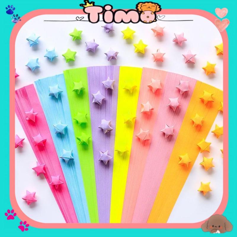 Giấy Gấp Sao Nhiều Màu Xếp 90 Tờ Thủ Công Làm Hoa Giấy Origami Quà Handmade Timo QT40