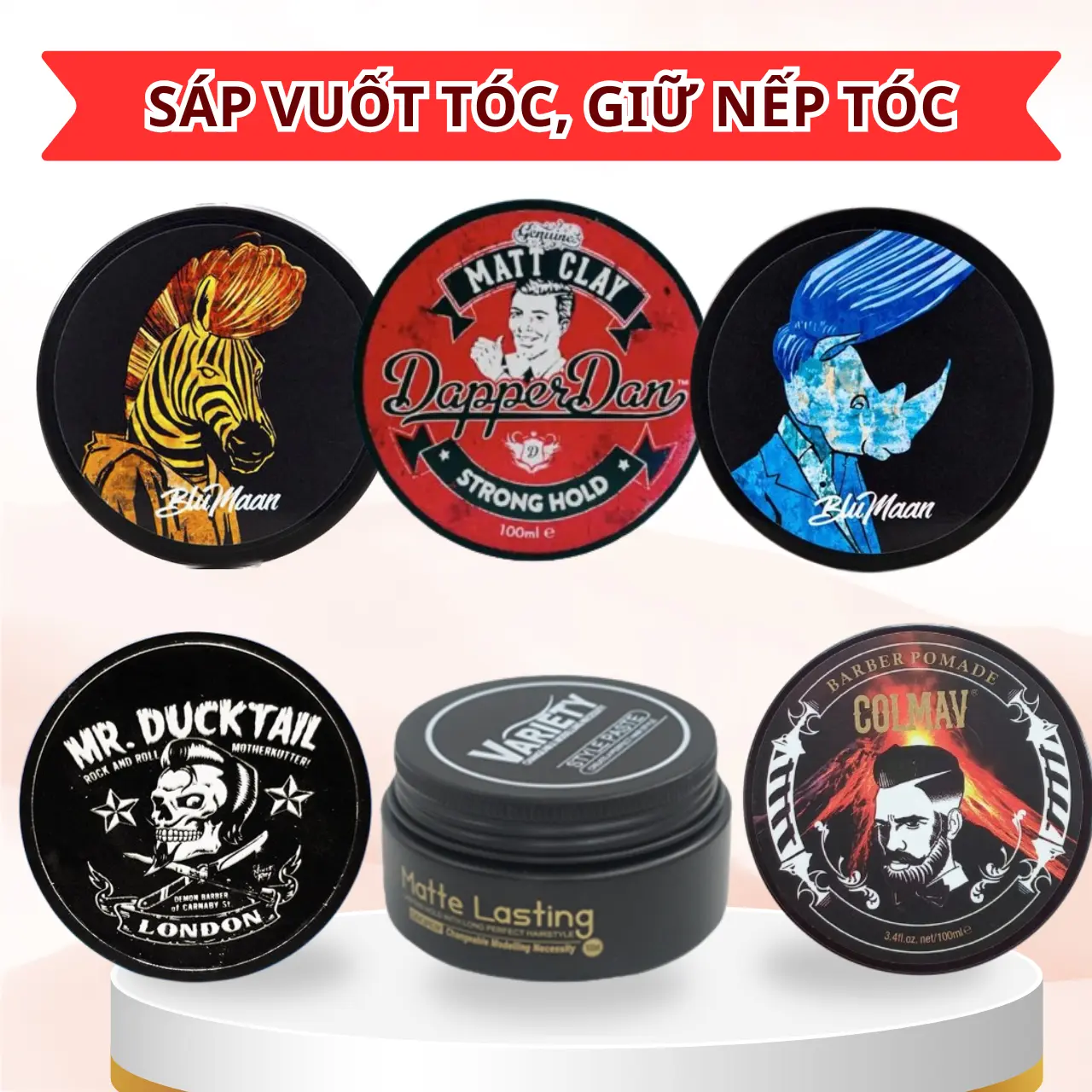 Sáp vuốt tóc cho nam giới hương thơm nước hoa giữ nếp tốt không bết