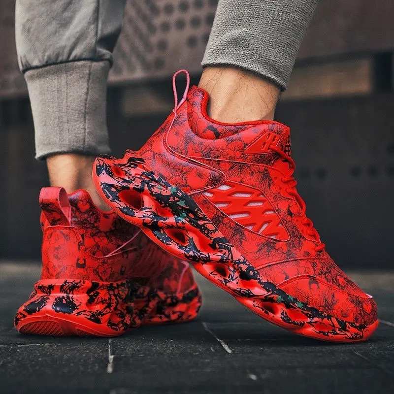 Ready stock dark God of War Men shoes cool style youth fashion sports shoes new style casual running sneakers youth fashion lightweight breathable shoes for men