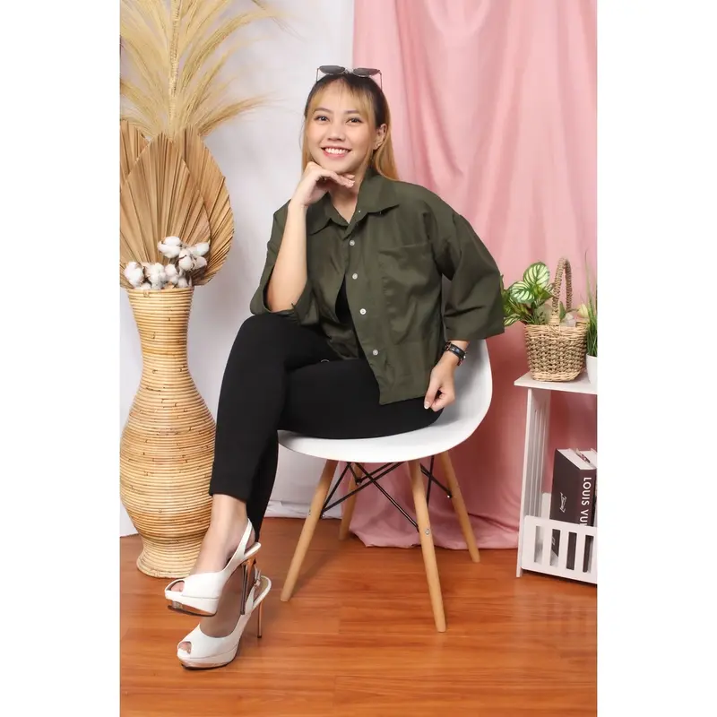 KEMEJA CROP LINEN POCKET 4