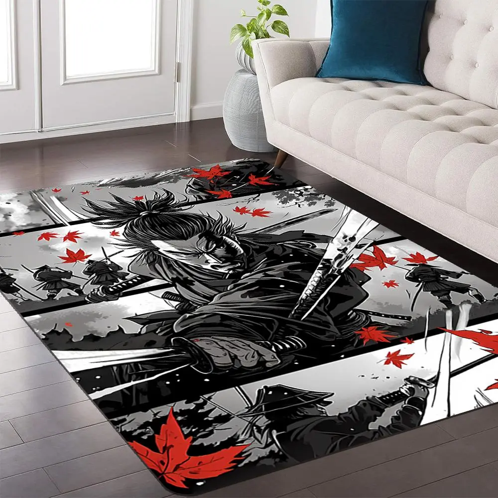 Anime Pattern Flannel Rug, 1 Count Soft and Comfortable Area Carpet, Anti-fatigue Floor Carpet for Home Entrance, Kitchen, Living Room