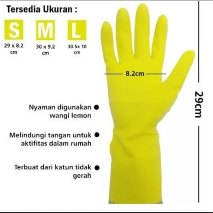 Scotch brite 3m sarung tangan karet spon ID 85 ukuran S / M / L 2