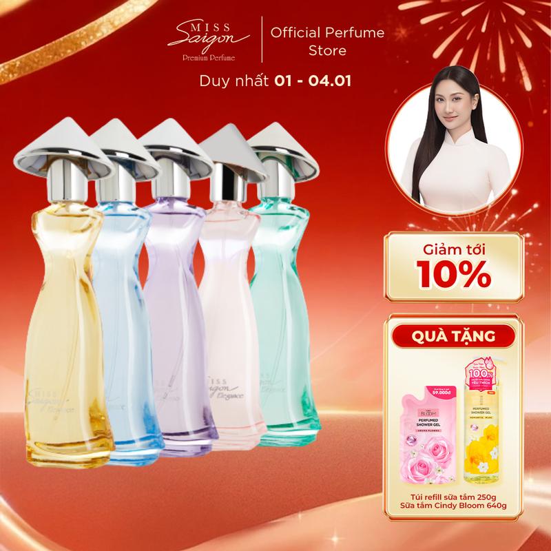   QUÀ TẶNG Lễ tình nhân 14 2 Tết Nguyên Đán  Nước Hoa Nữ MISS SAIGON ELEGANCE Hương Thơm Duyên Dáng Nhẹ Nhàng 50ml 