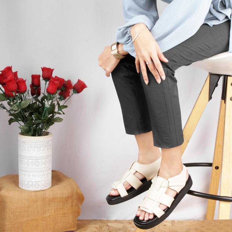 ELMAIRA - Elsa Cream Sandal Wanita Sendal 2