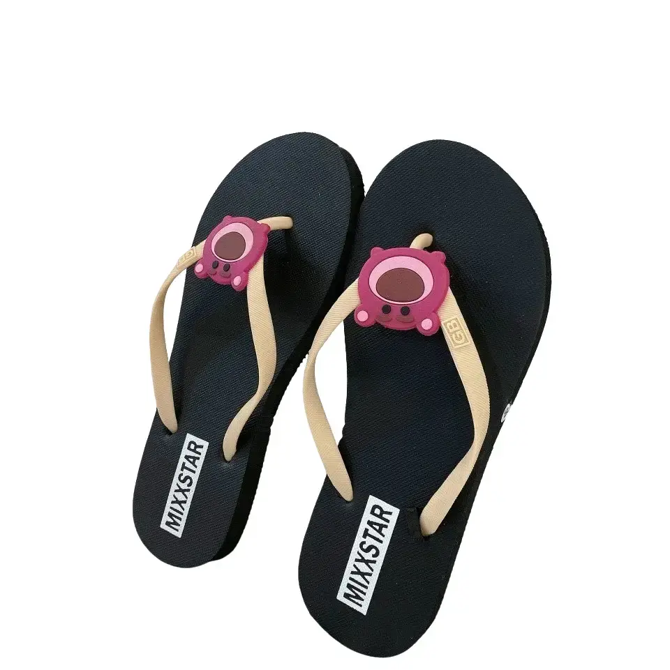 Dép G Gấu Dâu Dễ Thương Êm Kẹp Mũi mở xỏ ngón du lịch Đế Bằng Sandal DéP Nữ