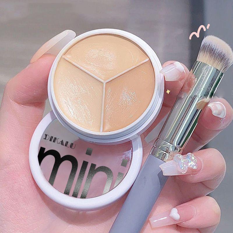 Product Introduction of 3Color Concealer Full Covers Dark Circles Acne Marks Spots Tear Furrows Concealer Cream Brighten Face Even Skin Color Foundation 1