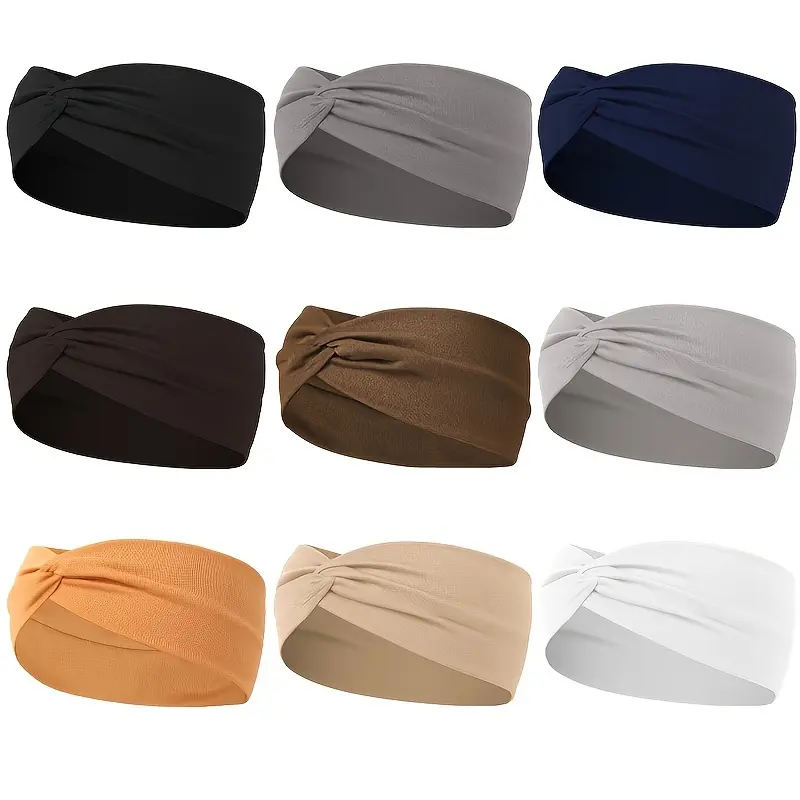 1pcs Solid Color Knotted Headband Elastic Hair Band Simple Headwear Hair Accessories For Daily Wear swimming  goggles riding  hat 1