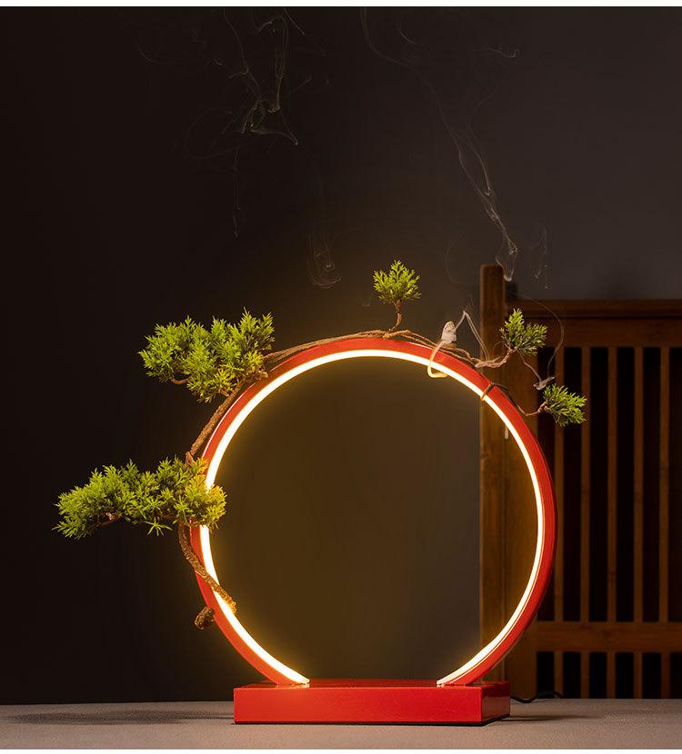 Product Introduction of Lantern circle large ornament Chinese Zen creative living room foyer office opening gift giving desktop home decoration gift 20