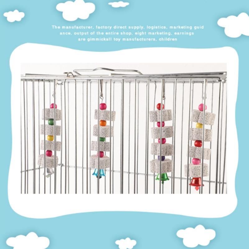 Product Introduction of Parrot Teeth Grinding String Grinding Stone Mineral Parrot Bird Toy Supplies Parrot Bite Toys 3