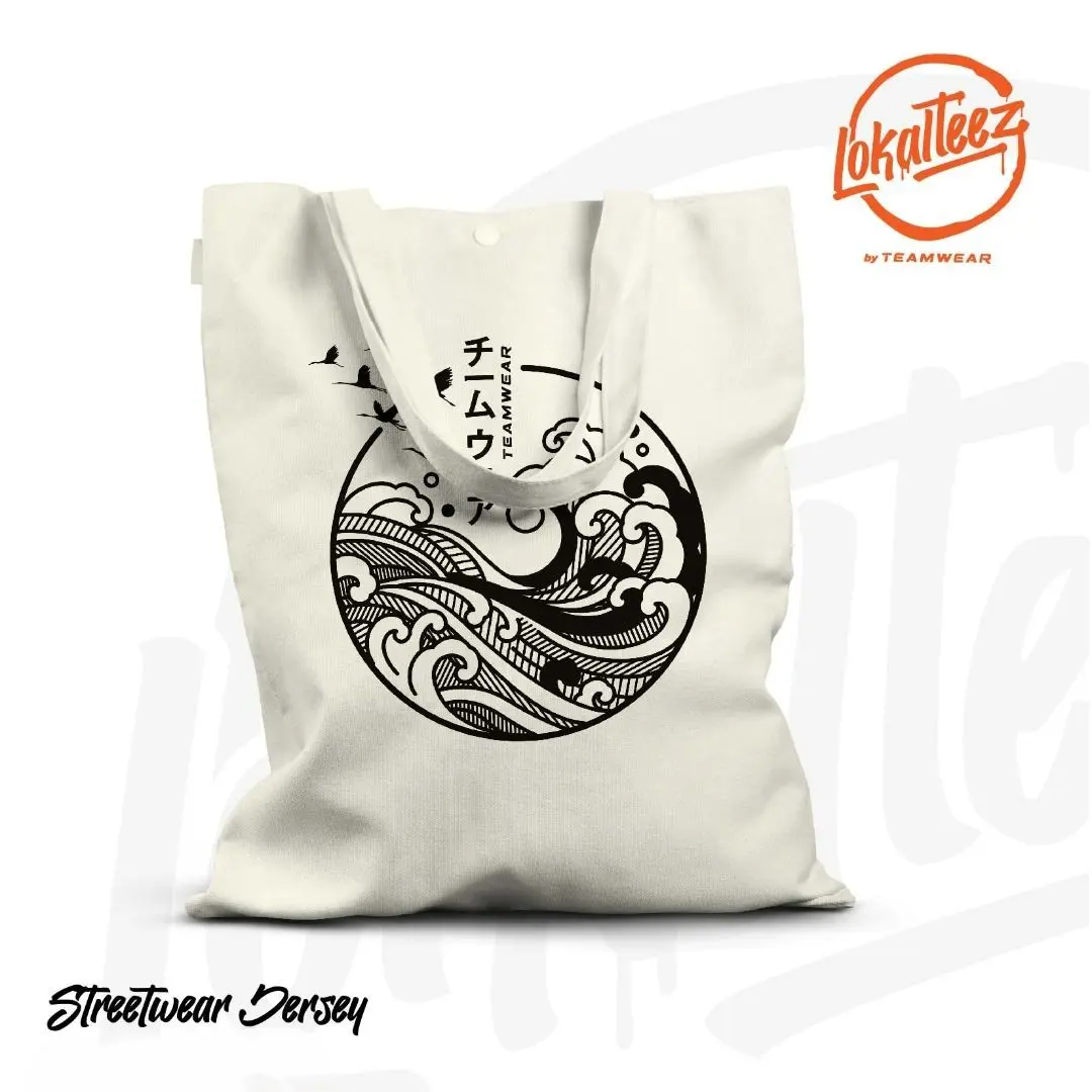 Free Gift - CANVAS BAG TOTE BAG BLUE/PUTIH