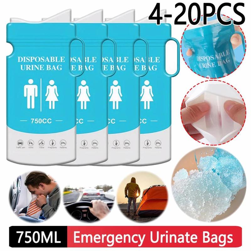 LMTODLFG Disposable Urine Bag For Emergency Use, 700ML Unisex Urinal Bag 2pcs 4pcs Travel Urine Bag Portable Toilet Bag Vomit Bag Camping Traffic Jams Pre - View #5