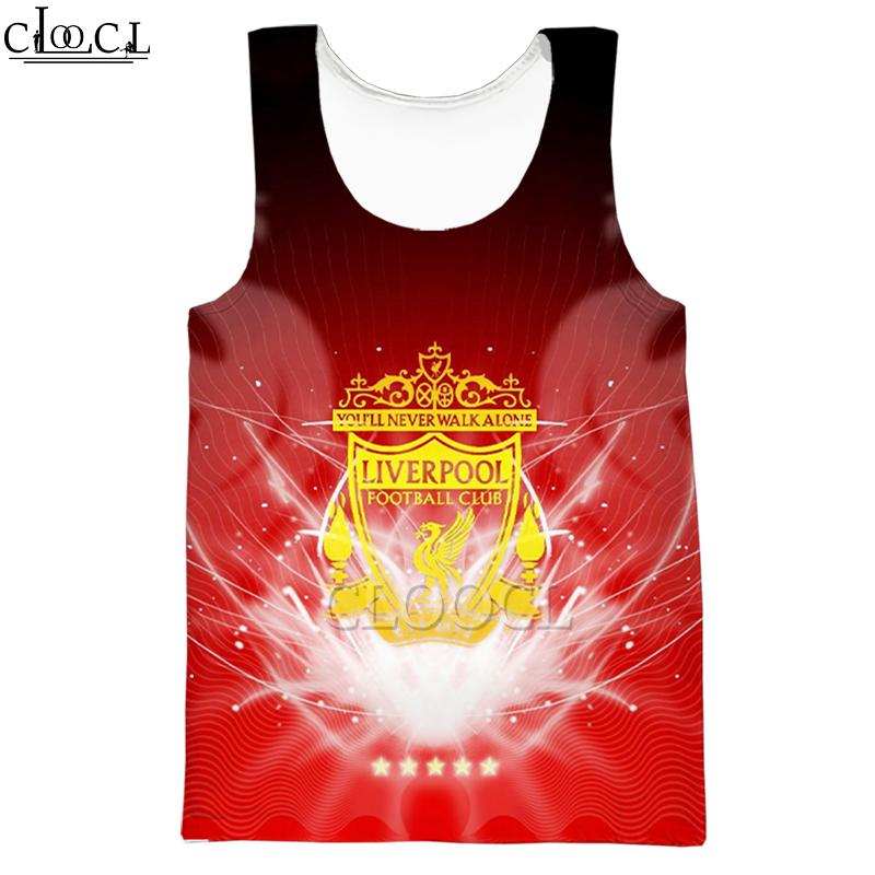 CLOOCL Liverpool League Logo 3D Printing Casual Vest Summer Men and Women  Team logo sleeveless vest, classic red design, a must-have for L.F.C.fans 4