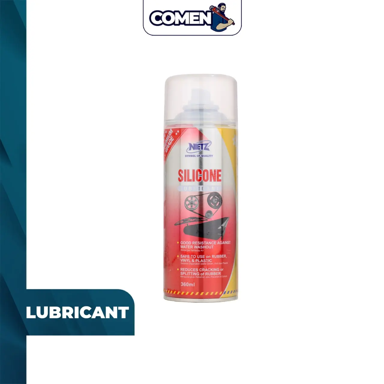 NIETZ Silicone Grease 360ML Rubber Vinyl Plastic Reduces Cracking Splitting Rubber Engine Belting Grease Oil