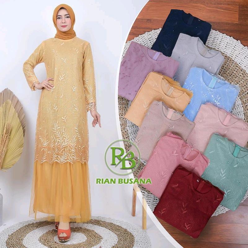 Dress Kombinasi Tile bawah || Gamis tutu 5