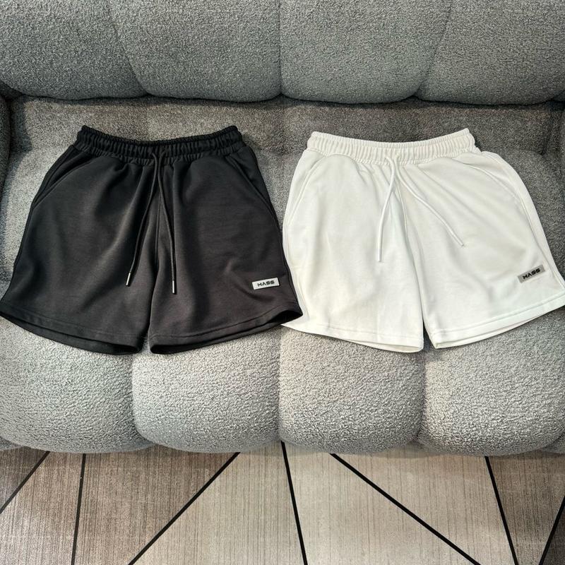 Quần short nam nỉ chân cua form trên gối  brand MASS STUDIO logo MASS chất liệu dày dặn co giãn thoải mái Menswear