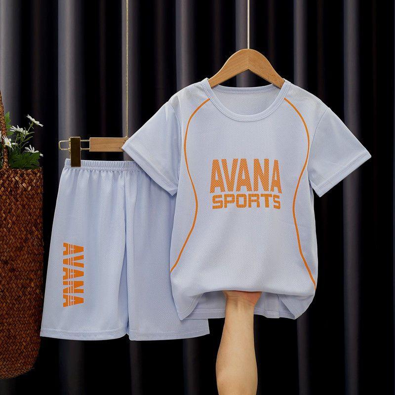 Product Introduction of 2025 Children's Short Sleeve Set Big Kids Sportswear Boys Girls Casual Summer Quick-Dry Clothes Summer Baby Two-Piece Set 28