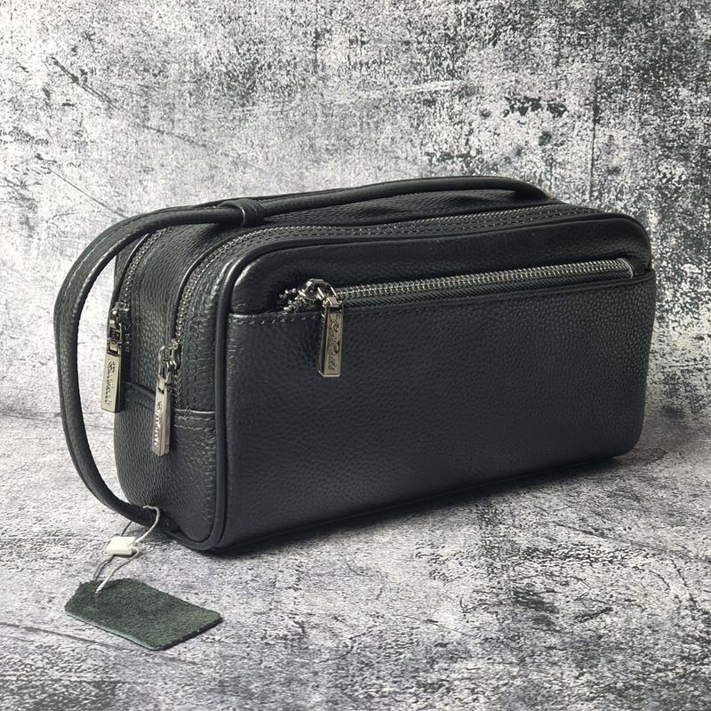 [Da thật] Clutch cầm tay nam; Túi golf nam da bò thật CL159LD (Đen) - 100% da bò thật, BH 3 năm