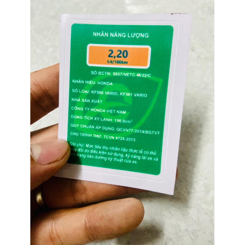  Tem Năng Lượng dán xe máy Honda Vario Air Blade SH Mode Wave Lead Vision SH 150 160 Nhãn Dán 