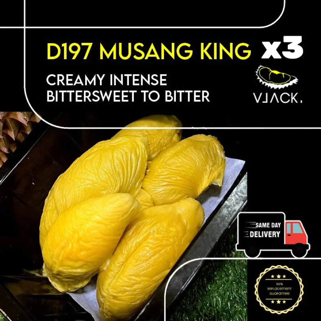 [Same Day Delivery] D197 Pahang Highland Musang King (3 x Boxes) Old tree fresh durians natural