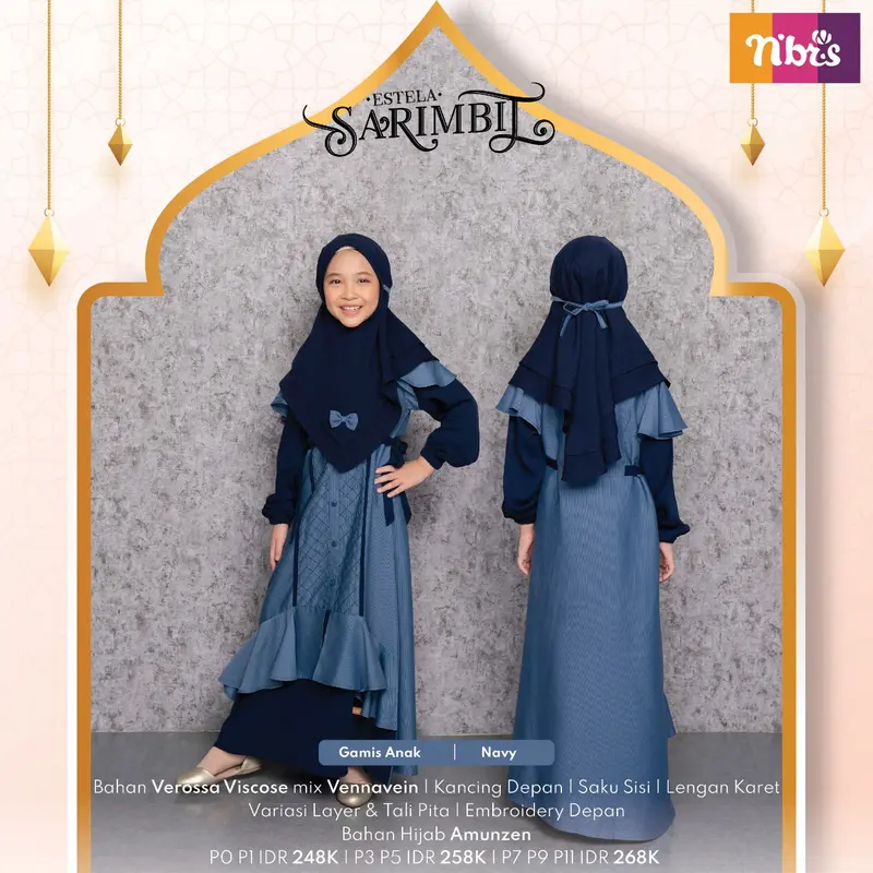 Sarimbit Estela Gamis Muslim Couple Dress Anak Cantik Dan Koko Setelan Dewasa Keluarga Maroon Pendek Baju Wanita Lebaran 8