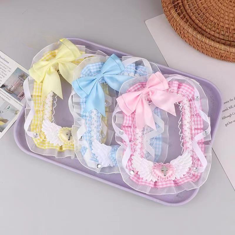 Chủ thẻ Nơ ren Đôi cánh thiên thần, 3 inch / 2R, Vỏ bảo vệ thẻ ảnh Thần tượng Kpop tự làm, Quà tặng thủ công 2