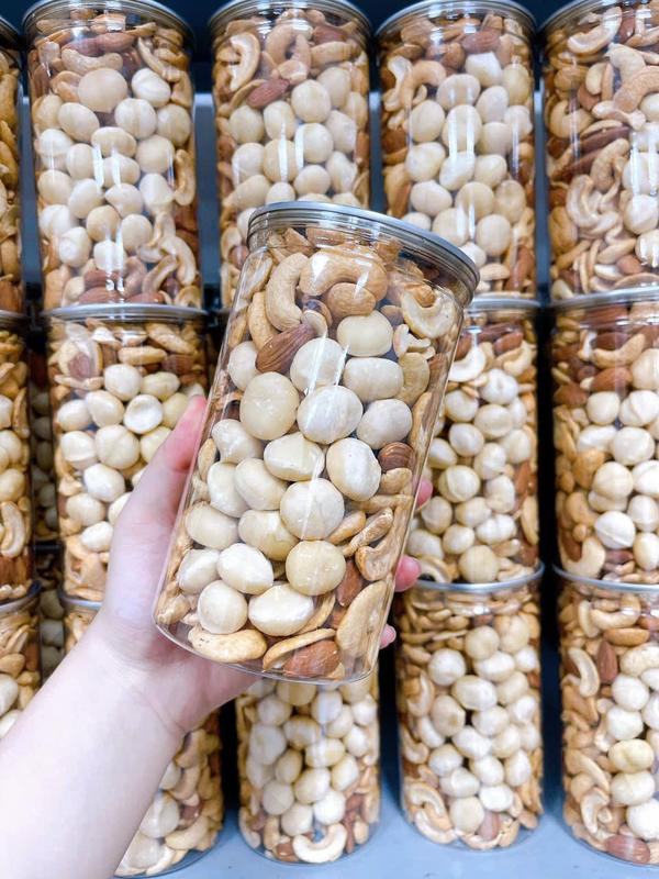 500g MIX 3 loại hạt Macca 20 nhân nguyên Điều sữa Hạnh Nhân GOLDFOOD Snack ăn vặt thức ăn Nust - sản phẩm chất lượng tốt cho mẹ bầu