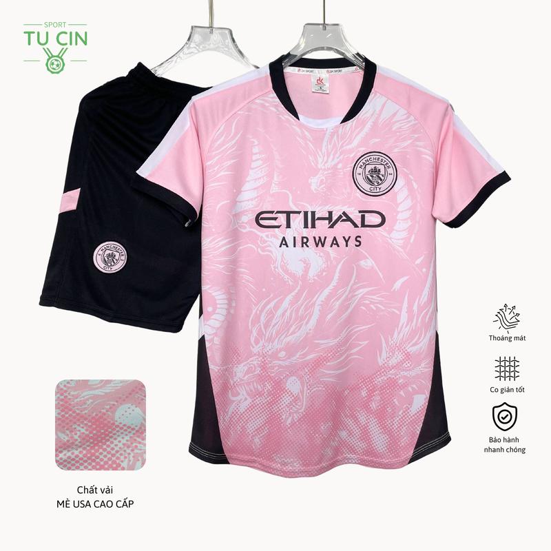 TOP QUẦN ÁO BÓNG ĐÁ, ĐỒ ĐÁ BANH MC DRAGON HỒNG NAM NỮ CHẤT VẢI THUN MÈ USA CAO CẤP, KHÔNG XÙ, KHÔNG PHAI,CO GIẢN CAO. TOP TRANG PHỤC THỂ THAO TUCIN SPORT