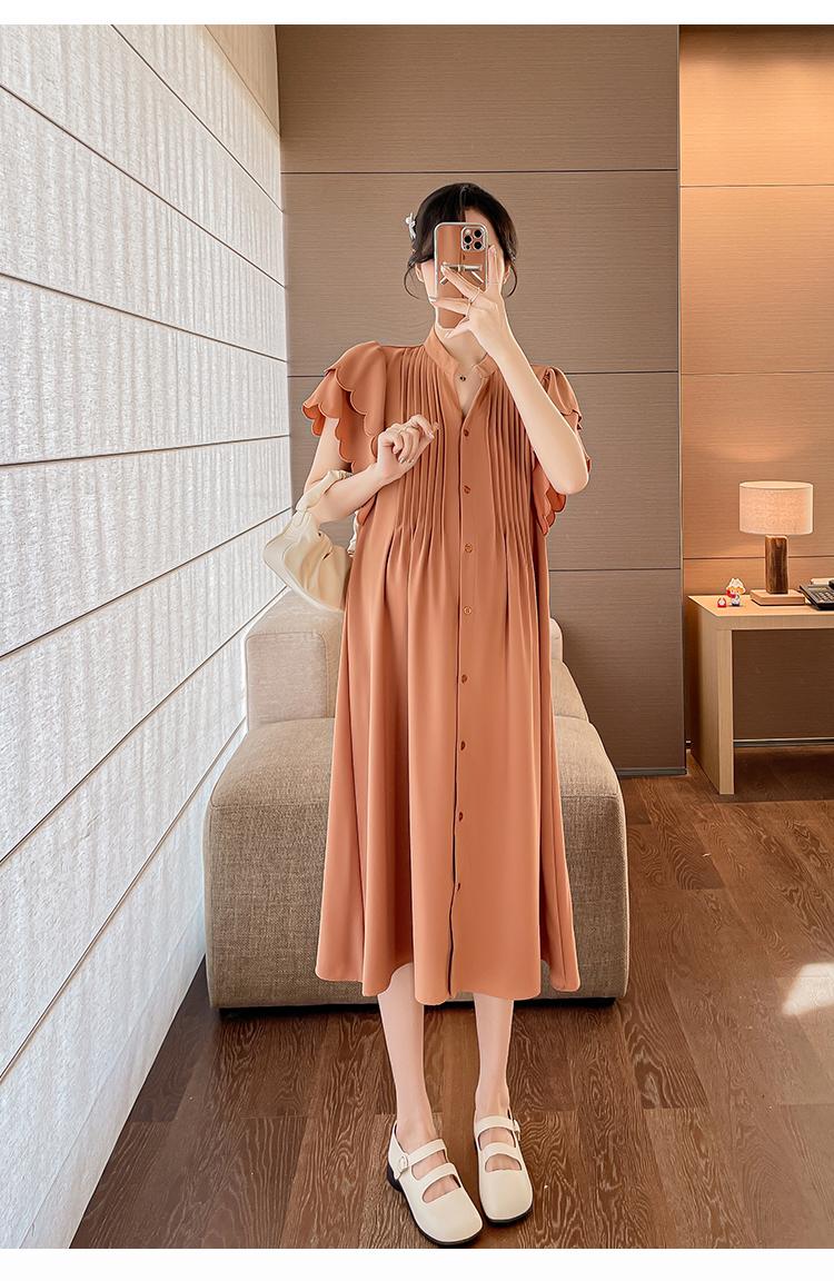 Product Introduction of E69990# Postpartum Embroidery Plus Size Womens Dresses Summer New Arrival Pregnancy Clothes Pregnant Mid-Long Breastfeeding Dress 17