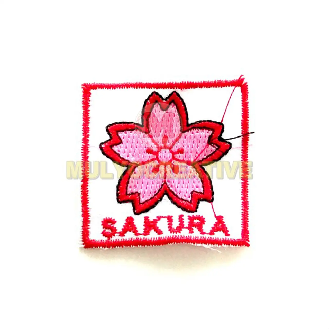 Bordir Lambang Regu Pramuka - Tanda Regu Pramuka Bunga Sakura