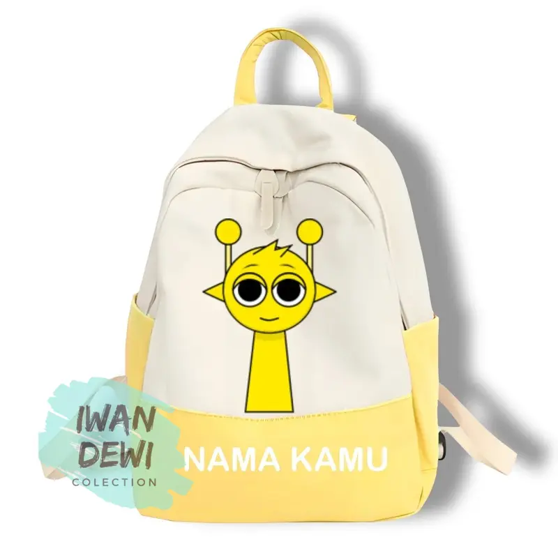 Tas Anak Sprunki Incredibox Karakter - Ransel Sekolah Custom Nama, Kuat & Tahan Air 3