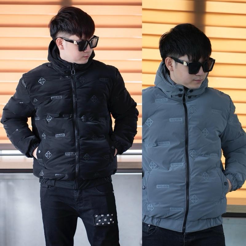 Áo Khoác Nam Trần Bông Ba Lớp Vân In Nhiệt Loại 1 Menswear   Jacket Có Túi aophao aokhoac