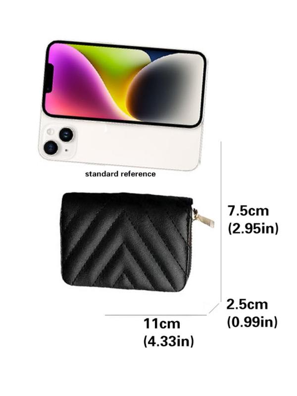 Women's Minimalist Plain Color Card Holder, Fashionable PU Leather Card Holder, Casual Trendy Versatile High-quality Daily Wallet 1