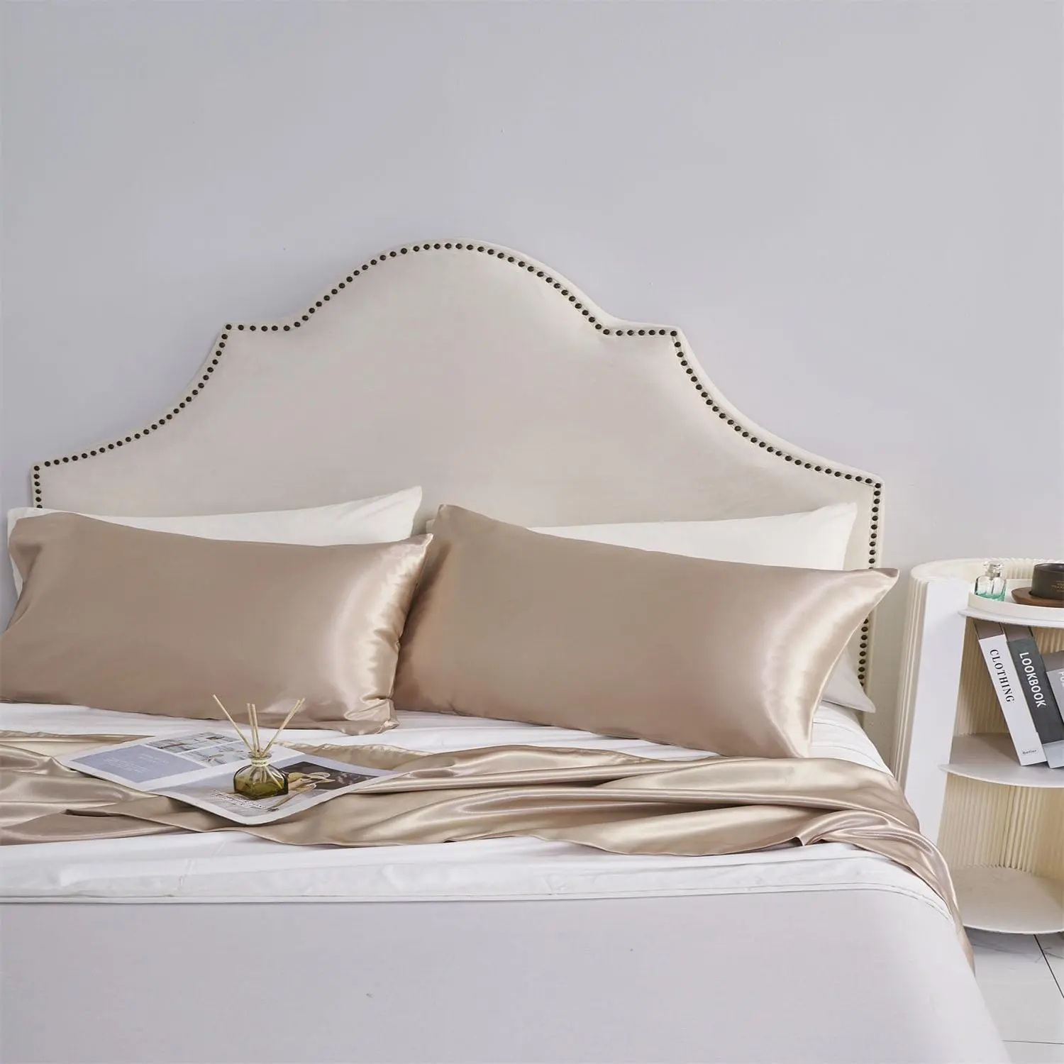 Solid Color Pillowcase without Filler, 1 Pair Satin Pillowcase, Soft Comfortable Pillowcase for Home Bedroom Hotel, Bedding Sets, Cozy Bedroom Ideas, Best Friend Gifts, Bedroom Accessories