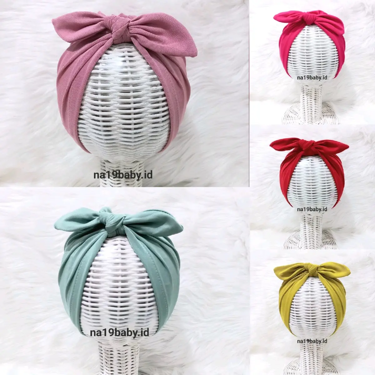 Turban Bayi Pita Kelinci - turban anak perempuan 0-3 tahun