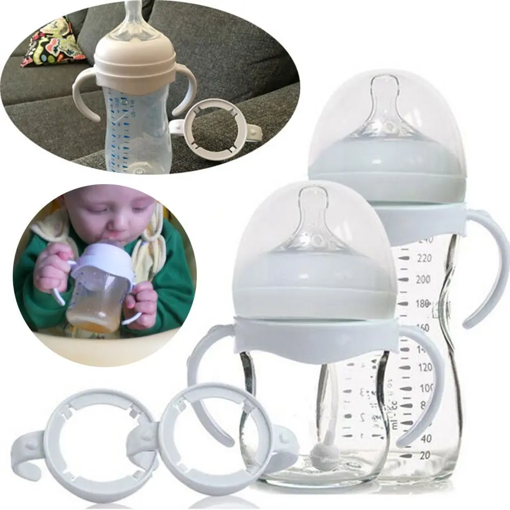 2Pcs Mummy Help Wide Mouth Silicone Avent Natural Feeding Accessories Cup Grip Bottle Handle