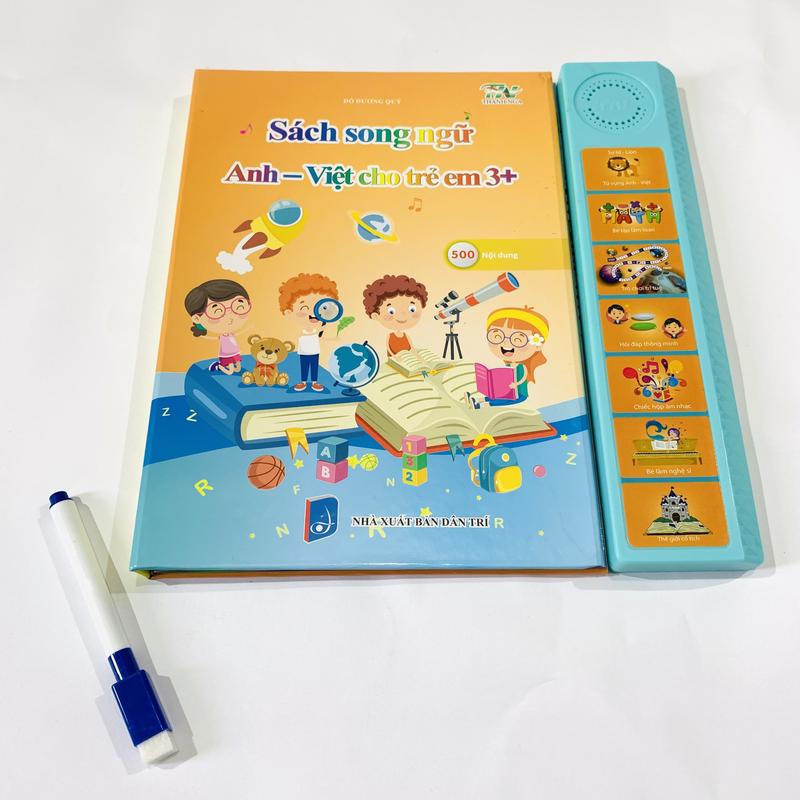 Sách nói song ngữ cho bé, sách nói điện tử cho bé học Tiếng Anh (mẫu mới)