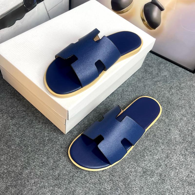 [Hàng loại 1 - Sơn Viền Quai] Dép Nam/Nữ Chữ H Size 36-45 Quai Kem Phom LikeAuth, Dép Da Quai Ngang Trend 2024, Đế Cao Su Cao Cấp, Dép Thời Trang (Nhung Đồng Quai Hậu Sandal DéP Đế Bằng) 7