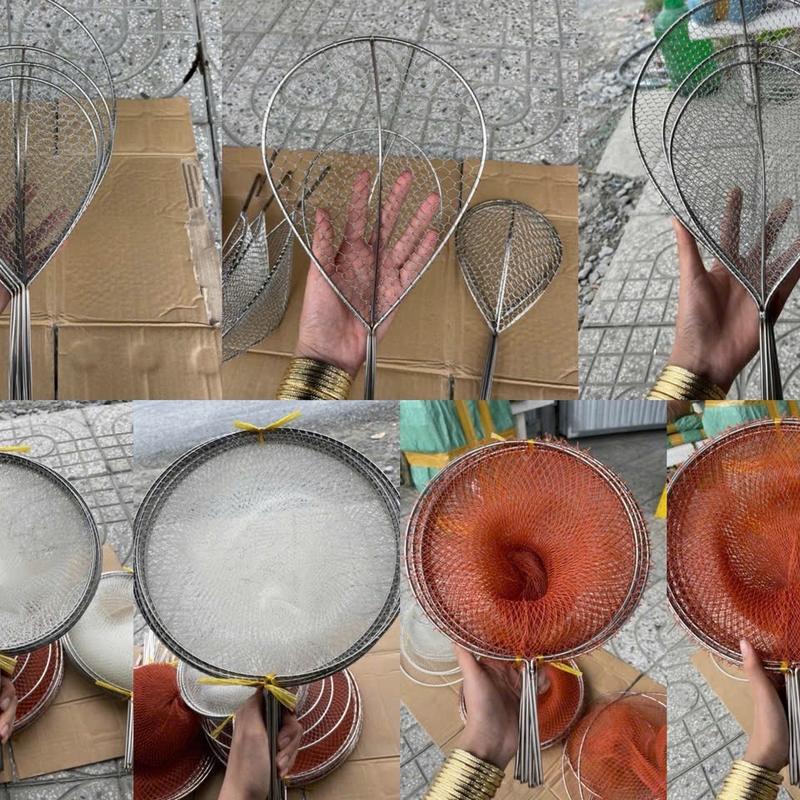 1 vợt cá inox 3l5-4li đánh bắt cá đủ cỡ Nhỏ - Lớn