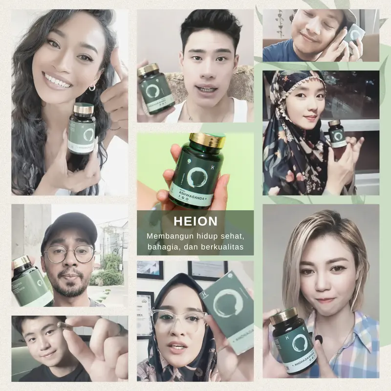 HEION Ashwagandha + 30 Kapsul - SUPLEMENT KESEHATAN MAKANAN ASHWAGANDA EXTRACT ANXIETY STRESS RELIEF SLEEP Extract @500mg BPOM by HEION OFFICIAL 7
