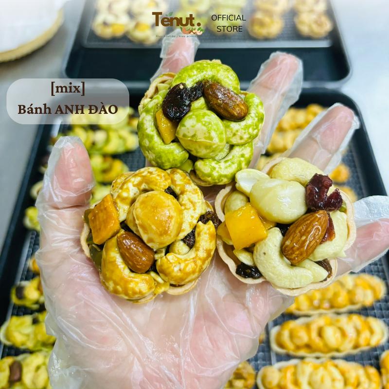 MIX Bánh hoa mix hạt - vị Cà phê, Matcha, Nhiệt đới - TENUT Healthy snacks  Ăn vặt Ít đường Nho khô, nam việt quất , xoài sấy dẻo healthy Food