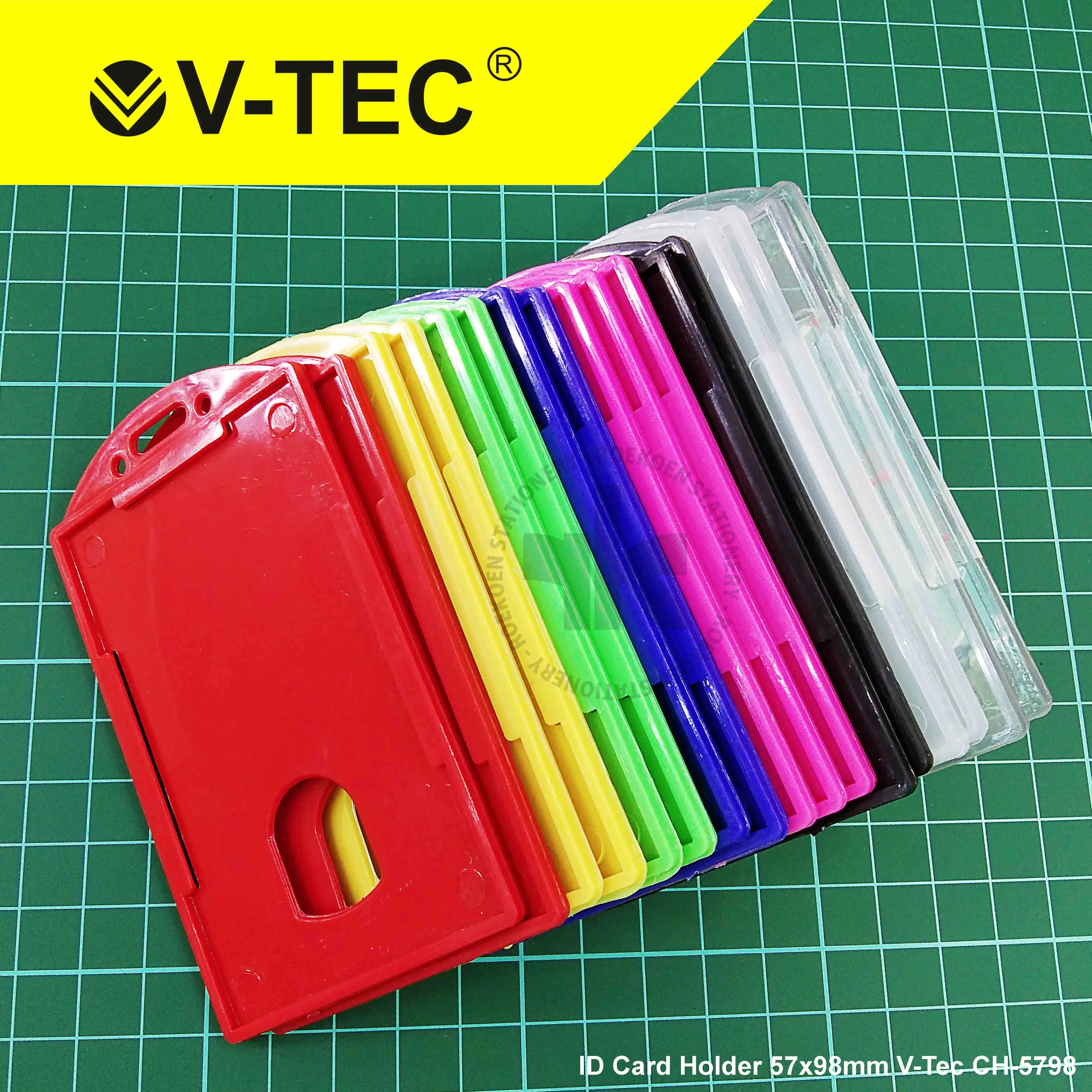 V-Tec ID Card Holder Plastik 57x98mm CH-5798 Clear 01