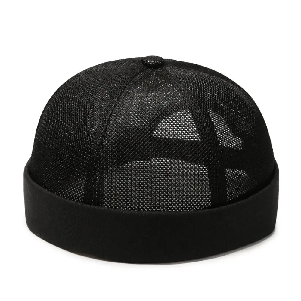 Dome Hats Mens Solid Color Velvet Beanies for Men Docker Sailor Crimping Brimless Skull Caps Casual Portable Hip Hop Caps Gorras