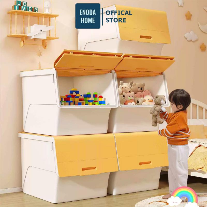 Hộp Đựng Đồ Đựng Quần Áo Đồ Chơi Nắp Lật Enoda Home 3 Nấc Có Thể Xếp Chồng Siêu Tiện Gọn Q011 