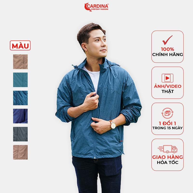 Áo Khoác Nam CARDINA Chất Gió Xước 2 Lớp Lót Lưới Cao Cấp Siêu Nhẹ Cản Gió Cản Bụi Chống Nước GM. Menswear Jacket Denim Baggy Chống Nắng Nón Nón