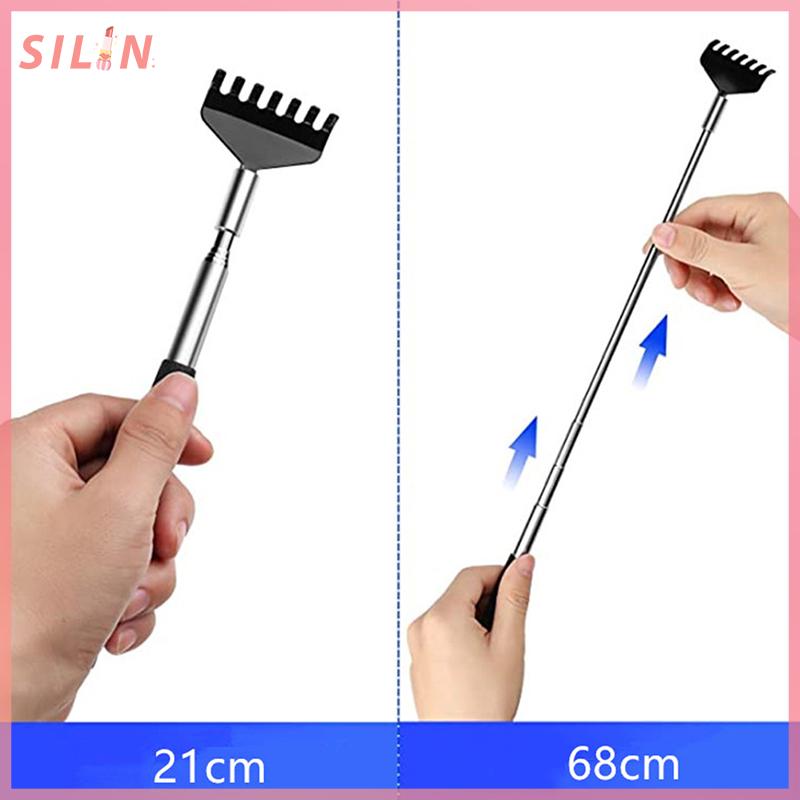 Dụng cụ cào ngứa Có Thể Thu Vào bằng thép, có thể kéo dài, dụng cụ mát xa, dụng cụ cào lưng 2
