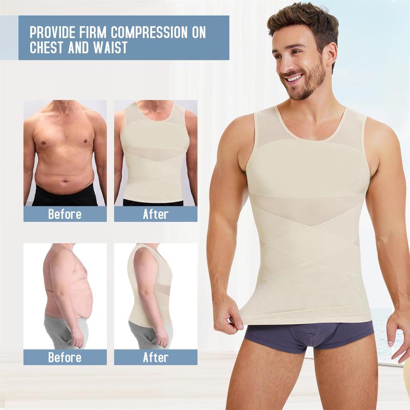 Product Introduction of Compression Shapewear Top, For Men, Breathable, Tummy Control, Underwear, Shapewear, Suitable for Exercise, Abdomen Shaper 2