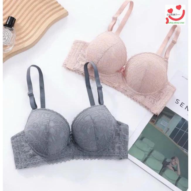 1 và 2 Áo lót ren không gọng đệm hơi dày 5cm nâng V1 Nữ Women