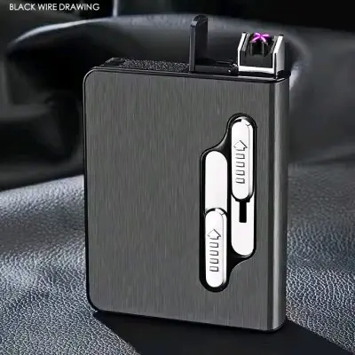 Hộp Đựng Thuốc Kiêm Quẹt Điện Plasma Sạc Pin Cao Cấp 7