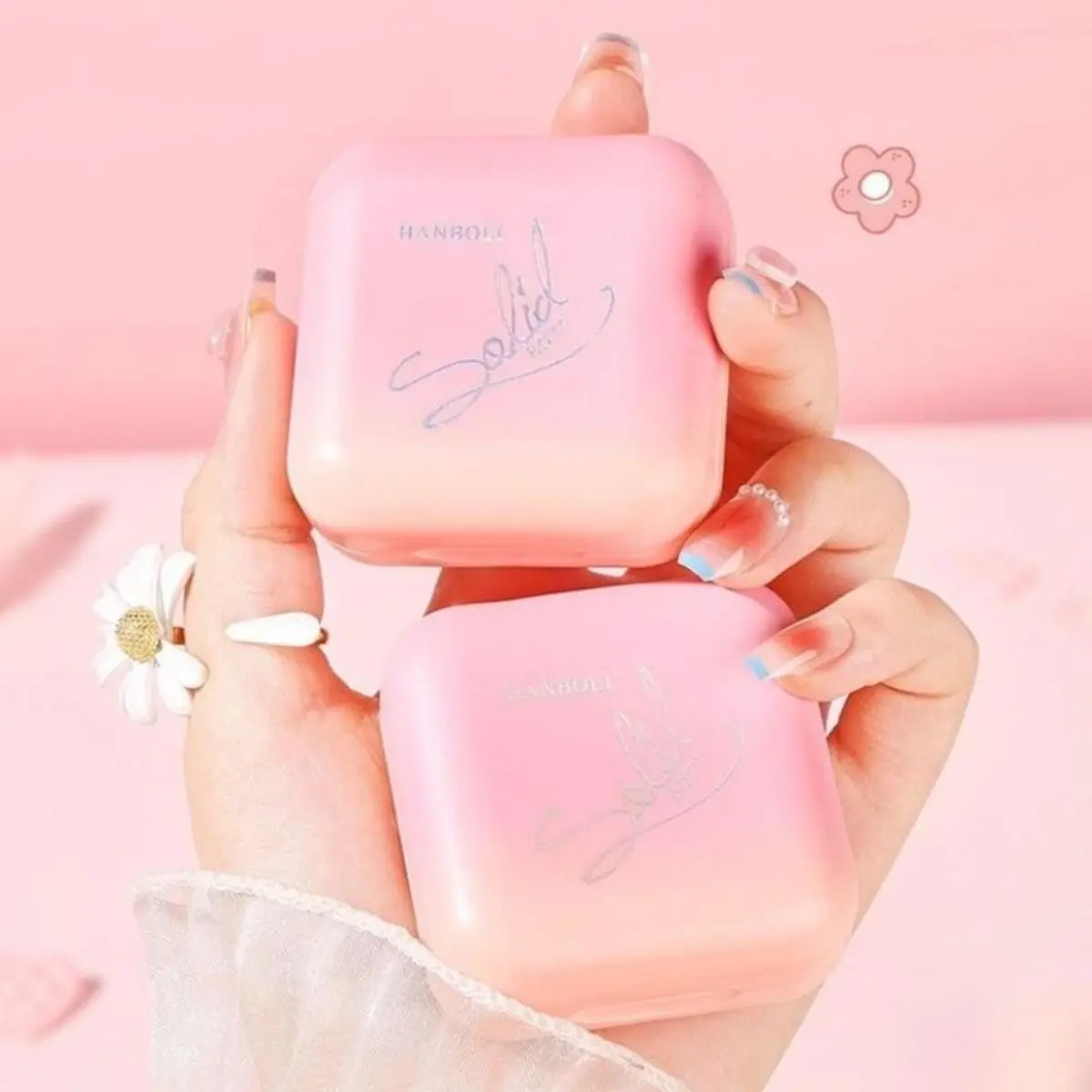 Nước hoa khô nữ, nước hoa sáp nữ thơm lâu Solid mùi hương quyến rũ dạng hộp phấn thời trang có gương - Life Style 4U Cosmetic Perfume